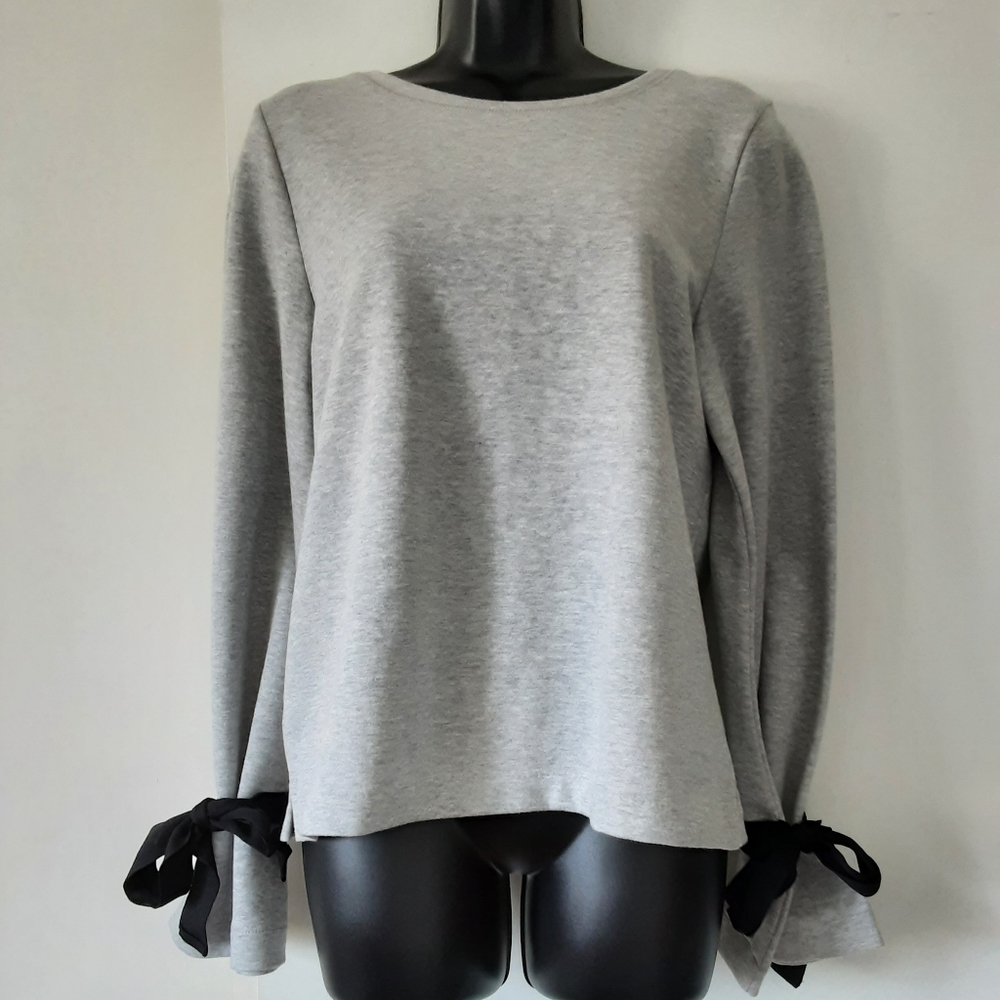 J.Crew Mercantile Gray Sweatshirt Tie Sleeve